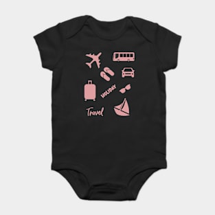 Essential Travel Drawing Sticker Set, Pastel pink, Holiday gift, Summer 2024 Gift Baby Bodysuit